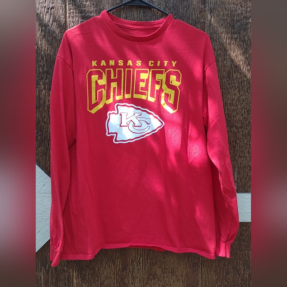 Kansas City Chiefs Graphic Long Sleeve T Shirt Size Large